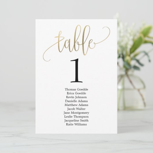 Lovely Calligraphy Table Seating Card Menu (Staand voorkant)