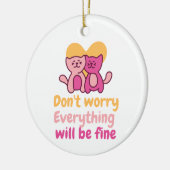 Lovely Cat Couple Keramisch Ornament (Links)