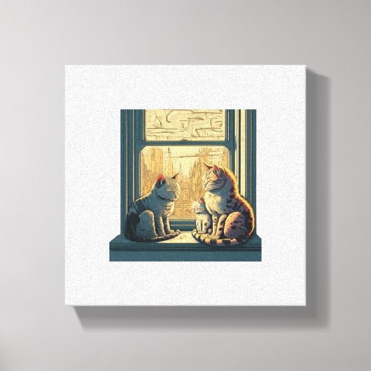 Lovely Cats Canvas Afdruk (Voorkant)