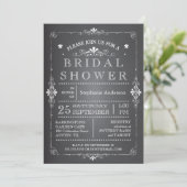 Lovely Chalkboard Bridal Shower Uitnodiging (Staand voorkant)
