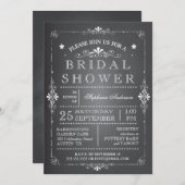 Lovely Chalkboard Bridal Shower Uitnodiging (Voorkant / Achterkant)