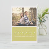 Lovely Chartreuse Foto Weddenschap Hartelijk dank Bedankkaart (Staand voorkant)