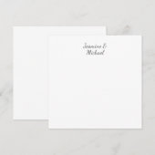 Lovely Chic Calligraphy Couple Names Wedding Card (Voorkant / Achterkant)