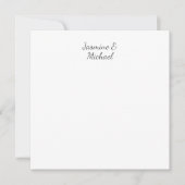 Lovely Chic Calligraphy Couple Names Wedding Card (Voorkant)