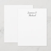 Lovely Chic Calligraphy Couple Names Wedding RSVP Kaartje (Voorkant / Achterkant)