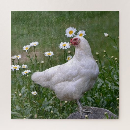 Lovely Chicken and Daisies Legpuzzel (Verticaal)