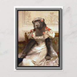 Lovely Chimp in Gown Briefkaart
