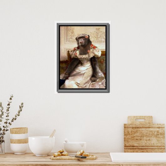 Lovely Chimp in Gown Poster (Keuken)
