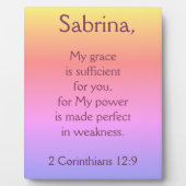 Lovely Christian Grace is Sufficient Fotoplaat (Voorkant)