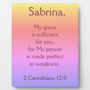 Lovely Christian Grace is Sufficient Fotoplaat