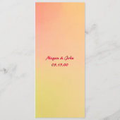 Lovely Circus Roos Wedding Menu Card (Achterkant)