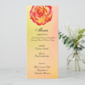 Lovely Circus Roos Wedding Menu Card (Staand voorkant)