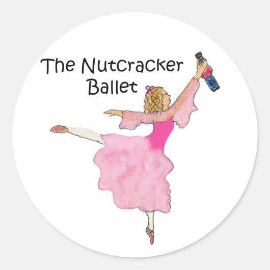 Lovely Clara en haar Nutcracker Ronde Sticker (Voorkant)