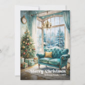 Lovely classic Christmas interior with festive  Feestdagenkaart (Voorkant)