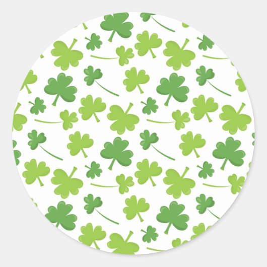 Lovely Clovers St. Patrick's Theme Ronde Sticker (Voorkant)