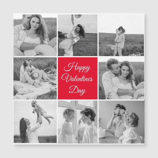 Lovely Collage Couple Photo & Happy Valentines Day (Voorkant)