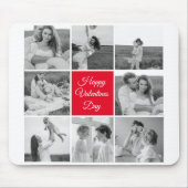 Lovely Collage Couple Photo & Happy Valentines Day Muismat (Voorkant)