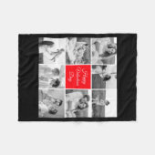 Lovely Collage Couple Photo Happy Valentines Day T Fleece Deken (Voorkant (Horizontaal))