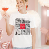 Lovely Collage Couple Photo & Happy Valentines Day T-shirt