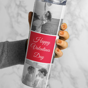Lovely Collage Couple Photo & Happy Valentines Day Thermosbeker