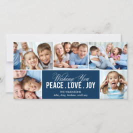 Lovely Collage Holiday-fotokaart Feestdagenkaart