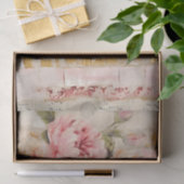 Lovely Collage of Painted Florals on Paper Layers Tissuepapier (Geschenk)