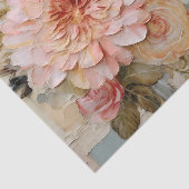 Lovely Collage with Painted Florals on Torn Paper Tissuepapier (Detail)