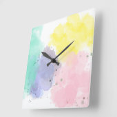 Lovely Colors With a Gentle Touch   Vierkante Klok (Hoek)