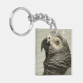 Lovely Congo African Grey Parrot Sleutelhanger (Voorkant Links)