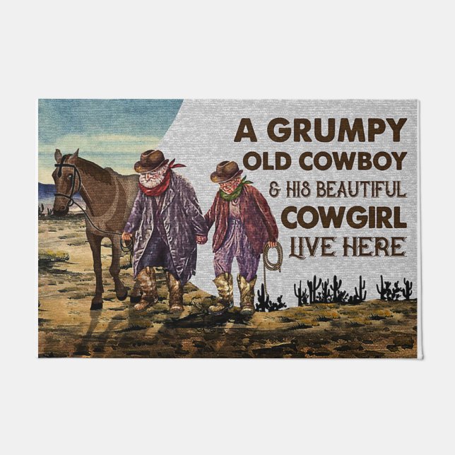 Lovely Cowboy Quotes Doormat, Cowboy Mat (Voorkant)