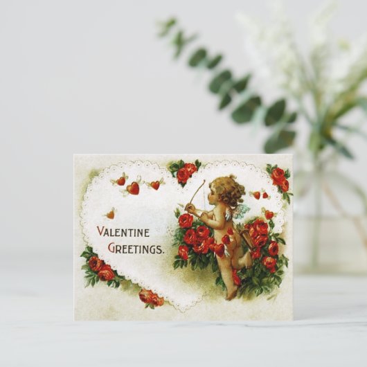 Lovely Cupid Briefkaart (Staand voorkant)