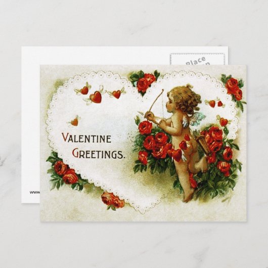 Lovely Cupid Briefkaart (Voorkant / Achterkant)