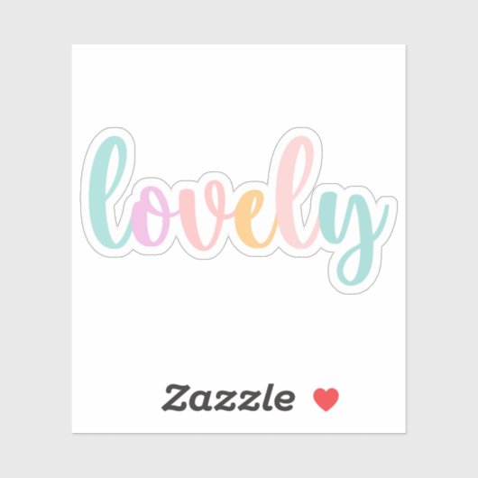 Lovely Custom-Cut Vinyl Sticker (Vel)