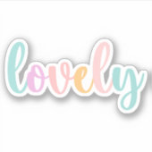 Lovely Custom-Cut Vinyl Sticker (Voorkant)