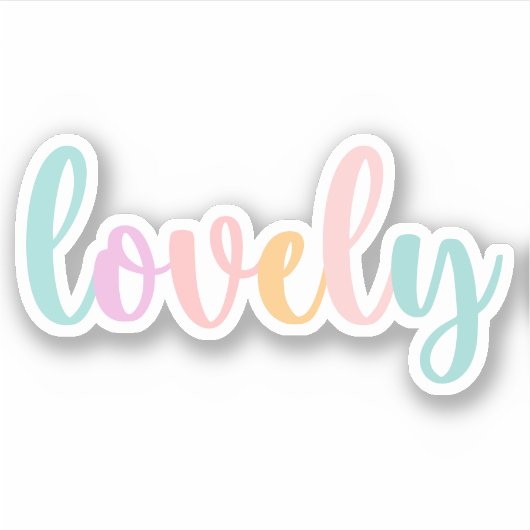 Lovely Custom-Cut Vinyl Sticker (Voorkant)