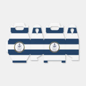 Lovely Custom Nautical Navy Blue Gold Baby shower Bedankdoosjes (Uitgevouwen)