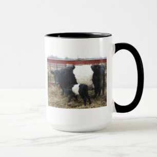Lovely Cute Beltie Koe en Calf - Belted Galloways Mok