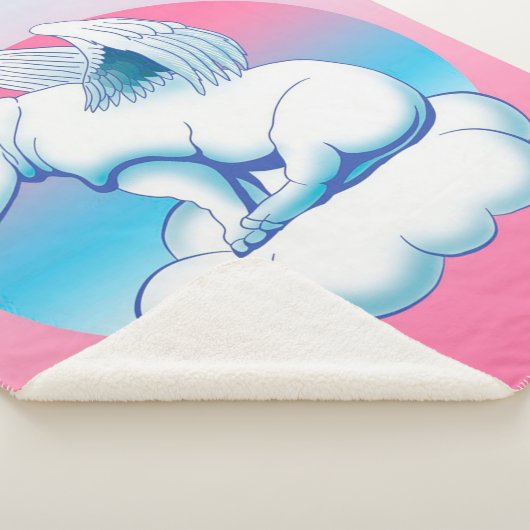 Lovely Cute Rhino | Gift for Rhino Lover Sherpa Deken (3/4)