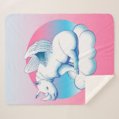 Lovely Cute Rhino | Gift for Rhino Lover Sherpa Deken (Voorkant (horizontaal))