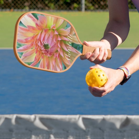 Lovely Dahlia Bloom met de naam Floral Pickleball Paddle (Insitu)