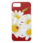 Lovely Daisies en Ladybugs iPhone 7 hoesje (Achterkant)