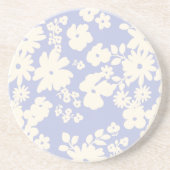Lovely Daisies Pattern Custom Background Colors  Zandsteen Onderzetter (Voorkant)