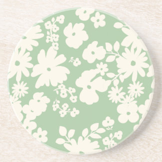 Lovely Daisies Pattern Custom Background Colors  Zandsteen Onderzetter