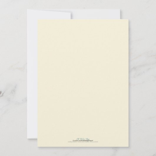 Lovely Damask Wedding Invitation (chocolade/crème) Kaart (Achterkant)