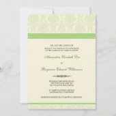 Lovely Damask Wedding Invitation (limoen/crème) Kaart (Voorkant)