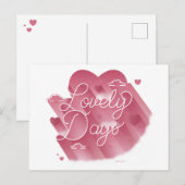 Lovely Days / Postcard Feestdagenkaart (Voorkant / Achterkant)