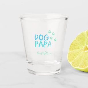 Lovely Dog Papa Shot Glass Glas