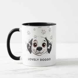 Lovely Doggo Smile Mug – Cute Happy Pup Illustrati Mok