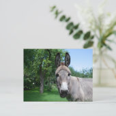 Lovely Donkey Portret Briefkaart (Staand voorkant)
