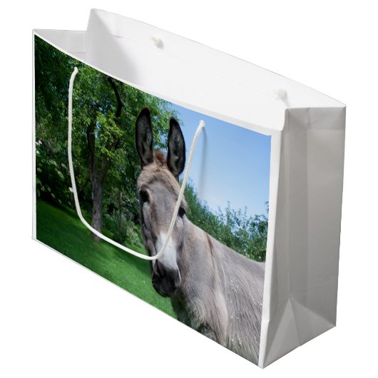 Lovely Donkey Portret Groot Cadeauzakje (Voorkant Gekanteld)